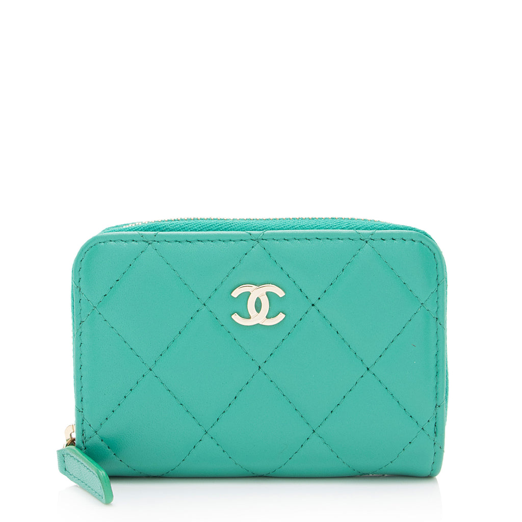 CHANEL, Bags, Chanel Quilted Zip Around Coin Purse