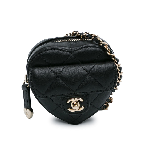 Chanel Lambskin CC in Love Heart Necklace Bag (SHG-lbzzG9)