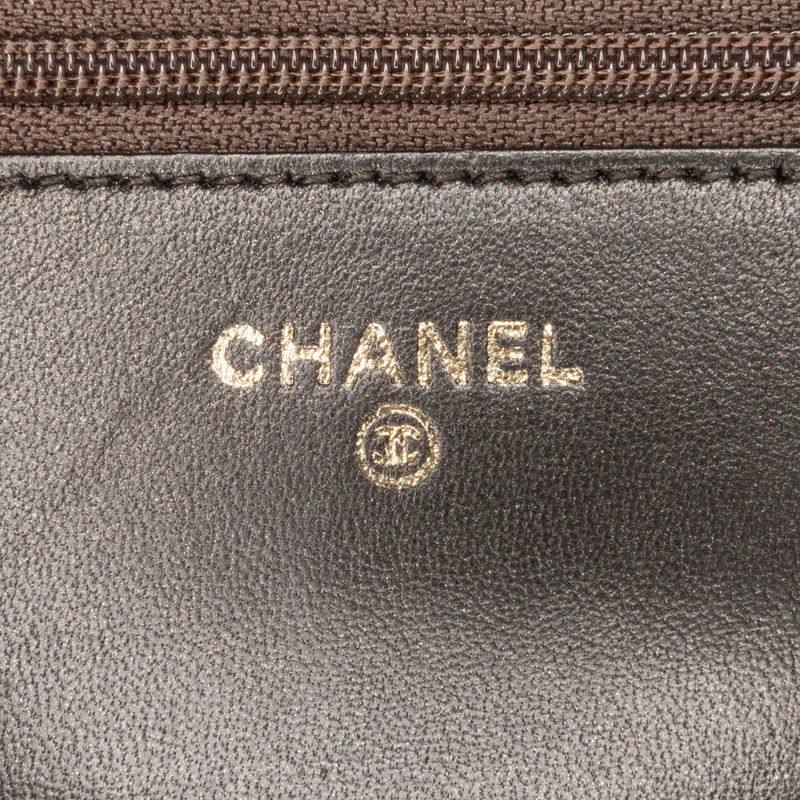 Chanel Lambskin Camellia Wallet On Chain (SHG-uwF0Rj)