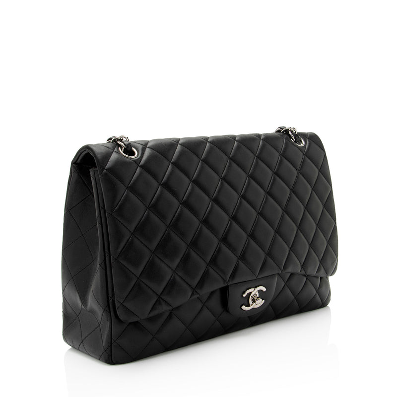 Chanel Lambskin Classic Maxi Single Flap Bag (SHF-zrKD0o) – LuxeDH
