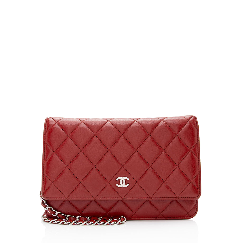 Chanel Bicolore Red Leather Coin Wallet