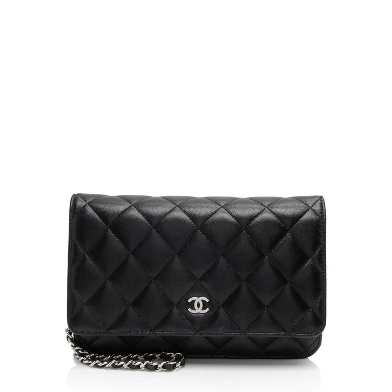 Chanel Lambskin Classic Wallet on Chain (SHF-zqvIju)