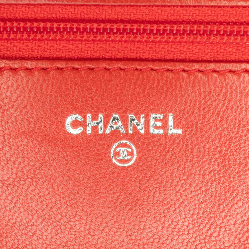 Chanel Lambskin Diamond CC Wallet on Chain (SHG-K03AWt)