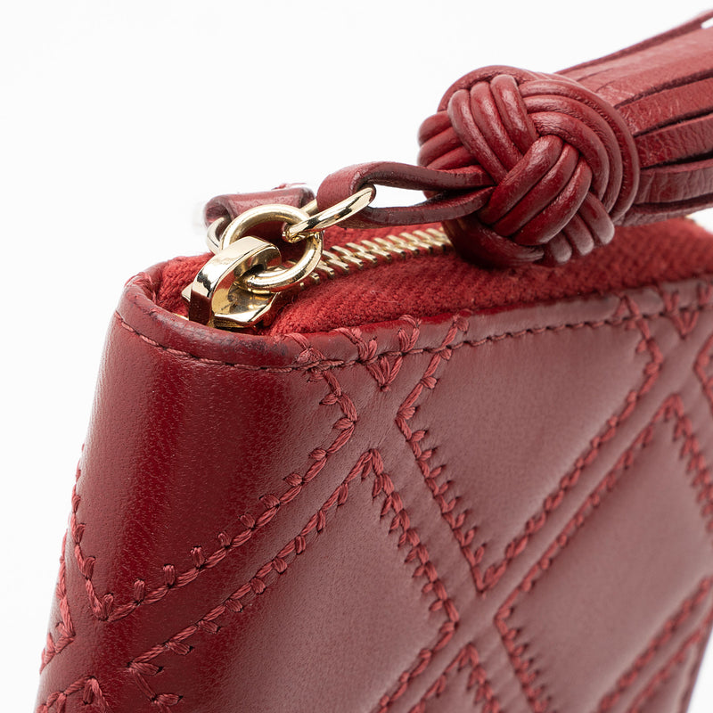 Chanel Lambskin Diamond Stitched CC Small Zip Around Wallet (SHF-w55x0 –  LuxeDH