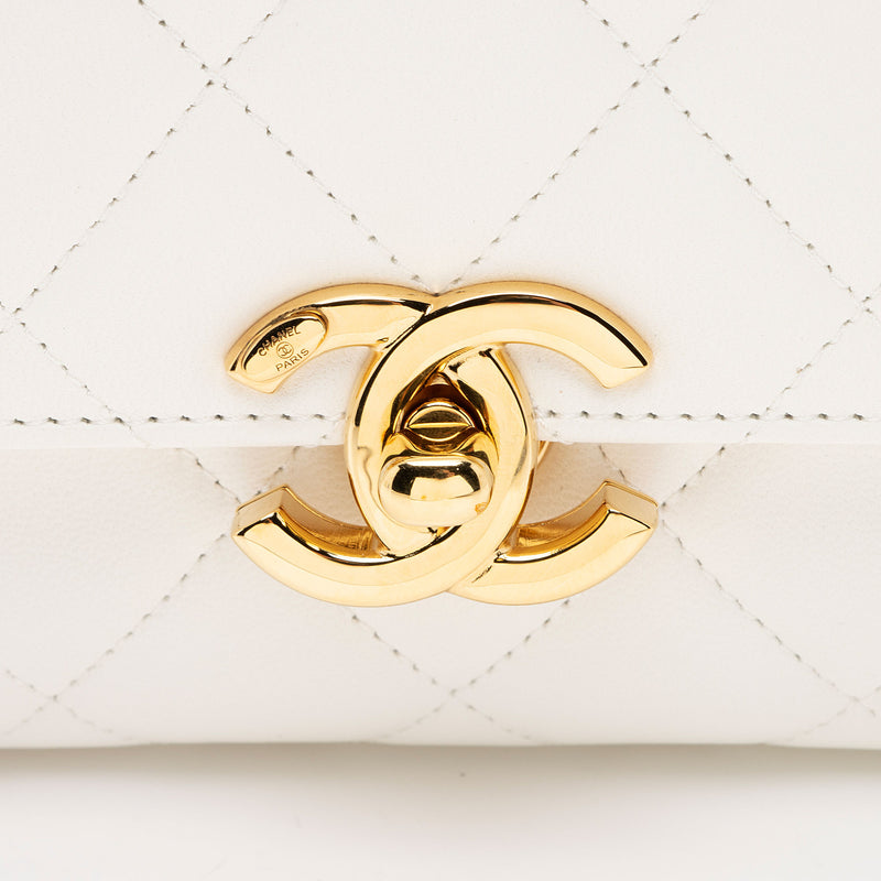 Chanel bag with online gold plate on top