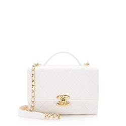 Chanel Quilted Lambskin Top Handle Flap Bag (SHF-8v8JOn) – LuxeDH