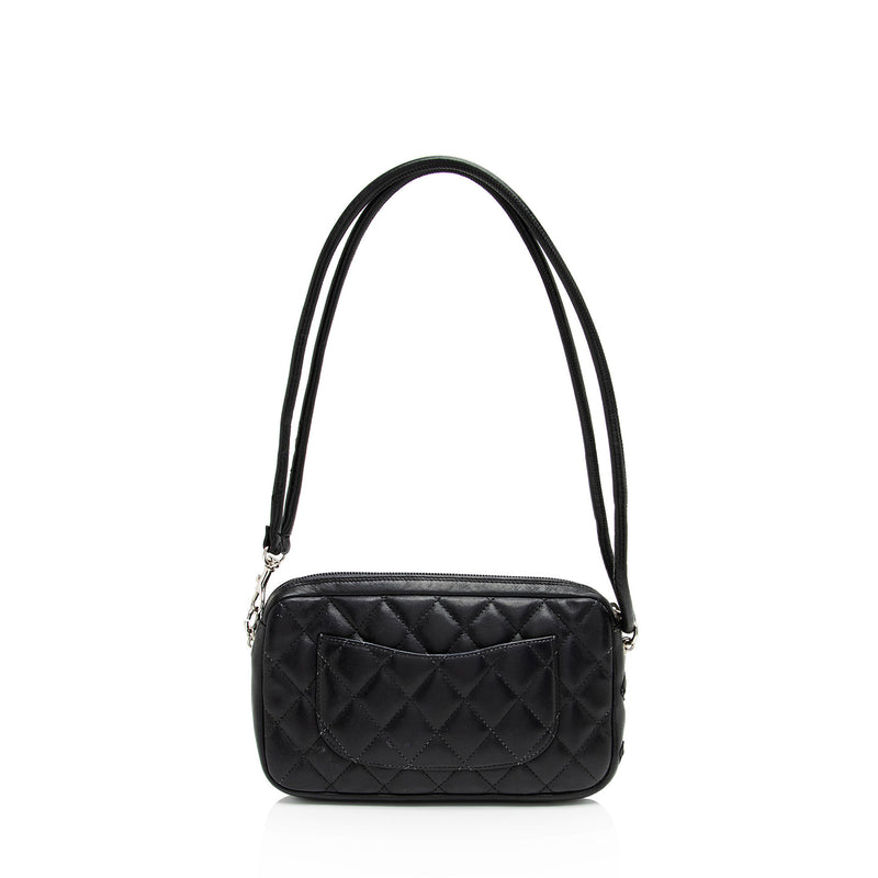 Chanel Lambskin Ligne Cambon Pochette Shoulder Bag (SHF-XPwjPq)