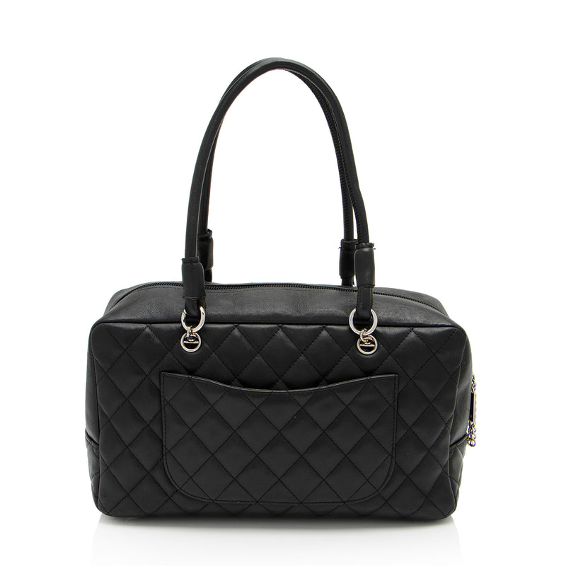 Chanel Lambskin Ligne Cambon Shopper Shoulder Bag (SHF-MaOmWR)