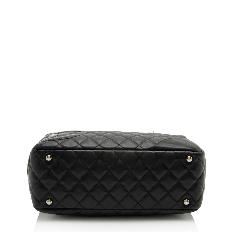 Chanel Lambskin Ligne Cambon Shopper Shoulder Bag (SHF-MaOmWR)