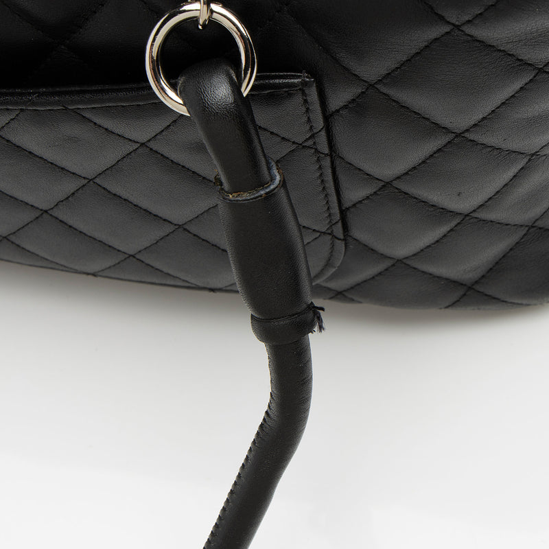 Chanel Lambskin Ligne Cambon Shopper Shoulder Bag (SHF-MaOmWR)