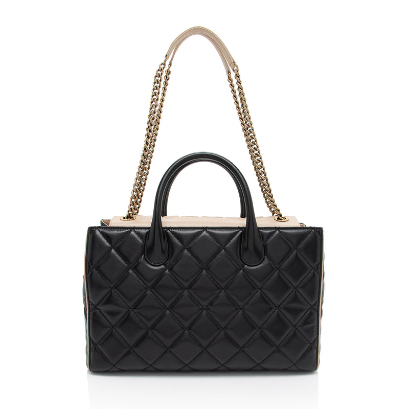 Chanel Lambskin Portobello Small Tote (SHF-Drtxbt)