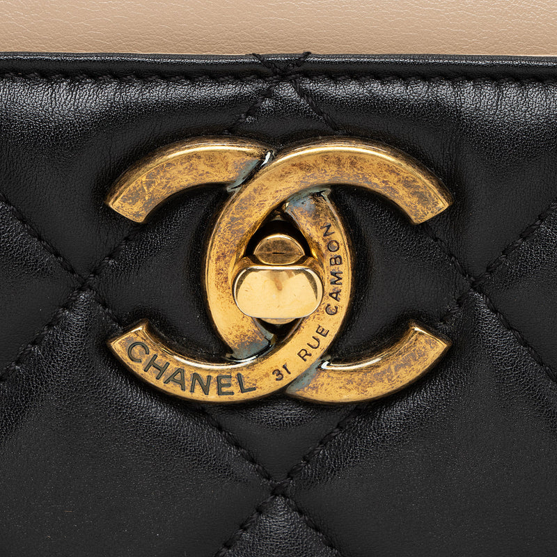 Chanel Lambskin Portobello Small Tote (SHF-Drtxbt)