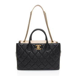 Chanel Lambskin Portobello Small Tote (SHF-Drtxbt)