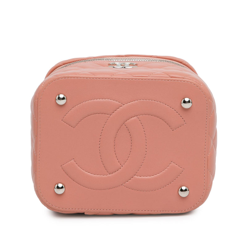 Chanel Lambskin Top Handle Vanity Case with Chain (SHG-BSRNGL)