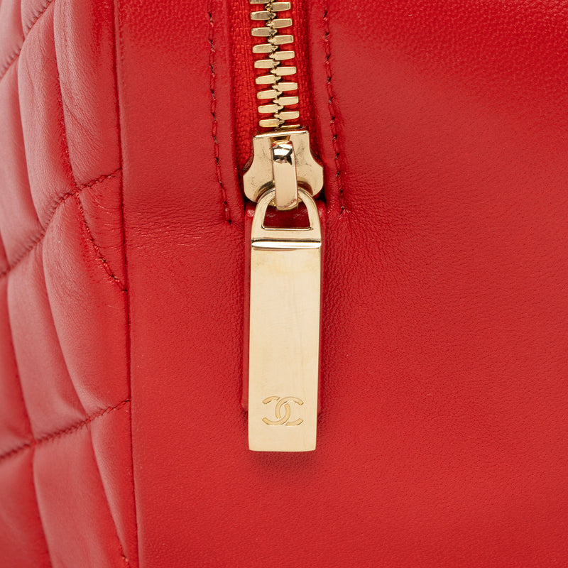 Chanel Lambskin Trendy CC Small Bowling Satchel (SHF-QBNfmU)