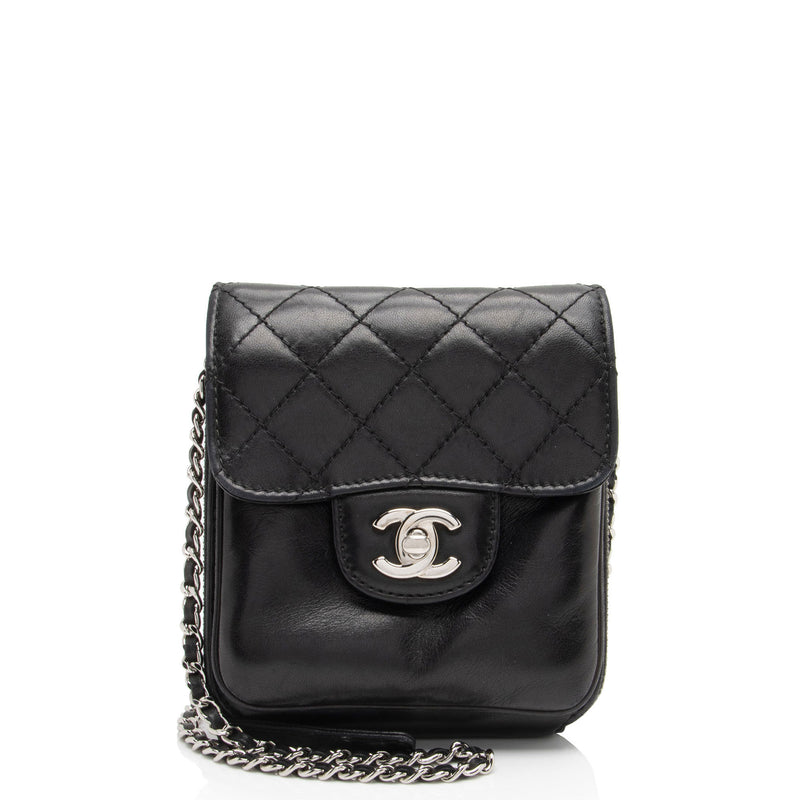 Chanel Lambskin Zip Around Mini Wallet on Chain (SHF-fNb1ru)