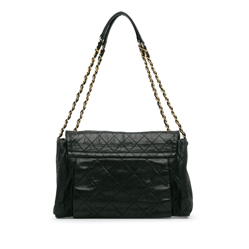 Chanel Large Aged Calfskin Chic Quilt Flap (SHG-qmJwT4)