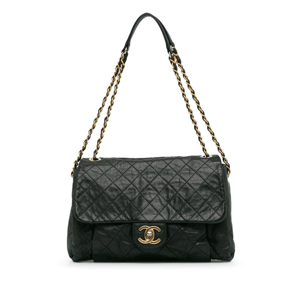 Chanel Large Aged Calfskin Chic Quilt Flap (SHG-qmJwT4)