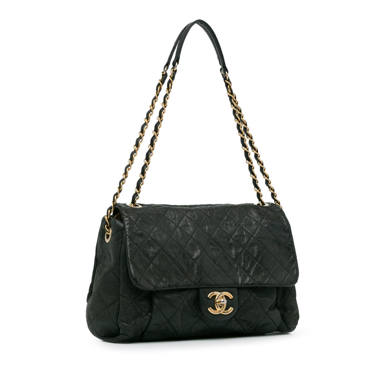 Chanel Large Aged Calfskin Chic Quilt Flap (SHG-qmJwT4)