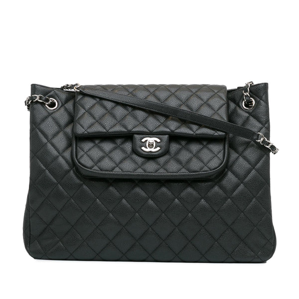 Chanel Large Caviar Flap Shopping Tote (SHG-UY8l1Y)