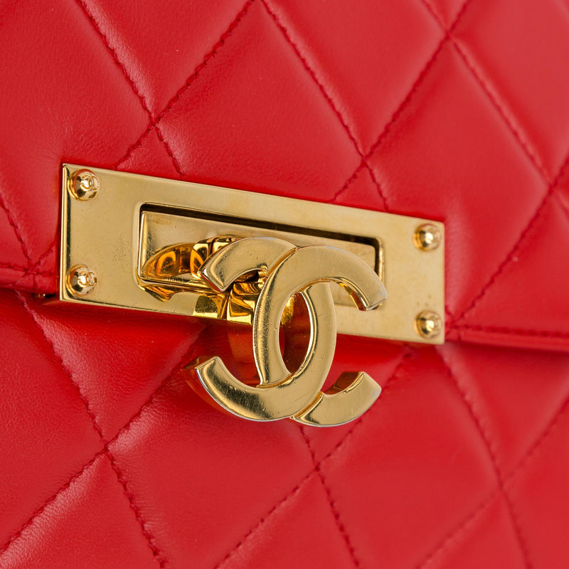 Chanel Large Lambskin Golden Class Flap (SHG-dJzpw1)