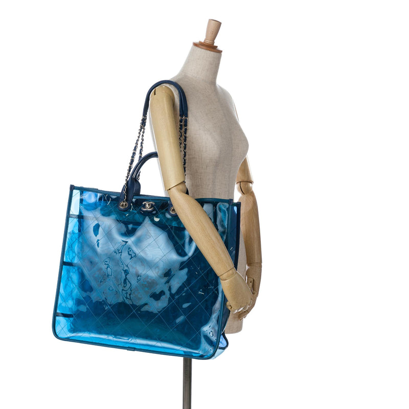 Chanel Large PVC and Lambskin Coco Splash Shopping Tote (SHG-jMDi6W)