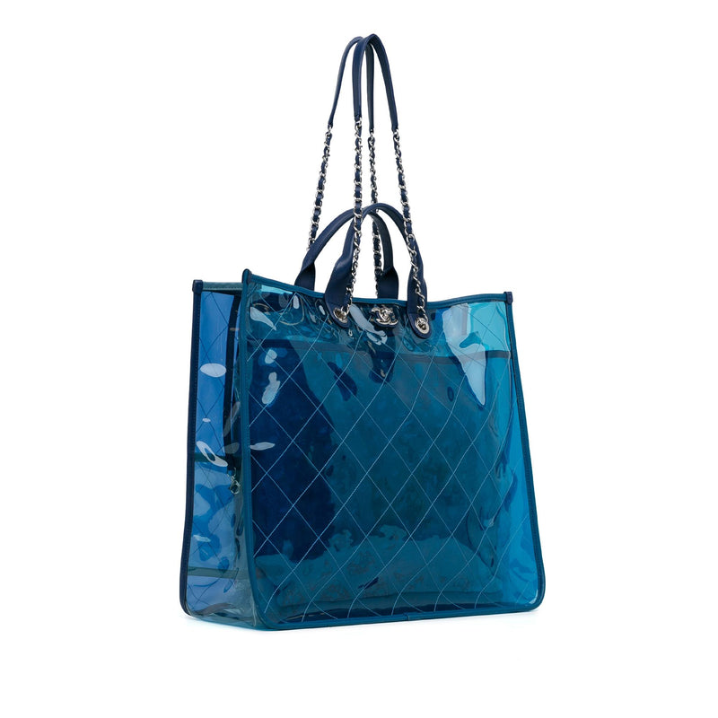 Chanel Large PVC and Lambskin Coco Splash Shopping Tote (SHG-jMDi6W)