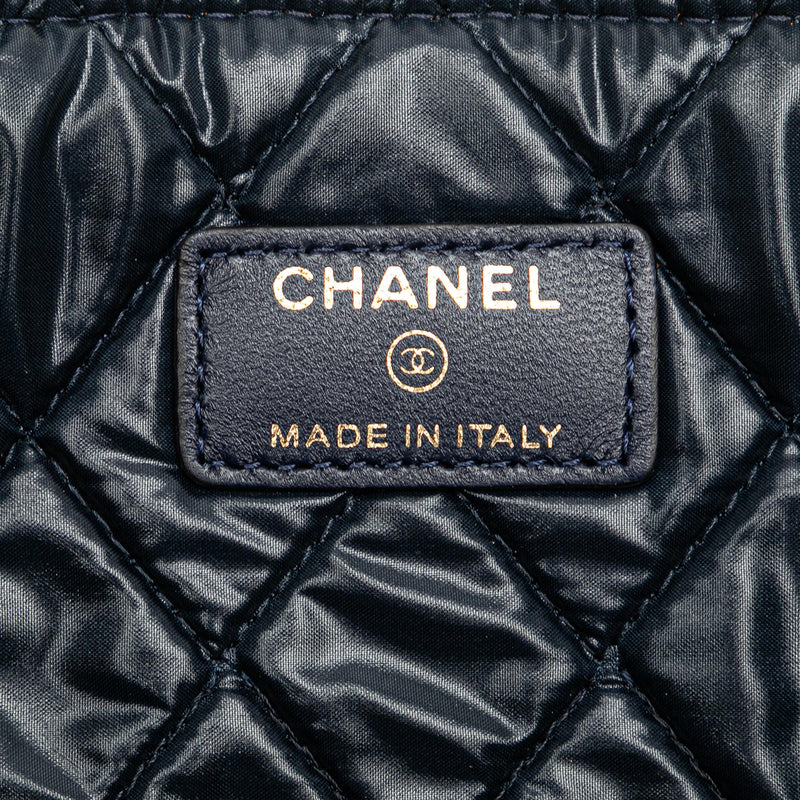 Chanel Large Quilted Lambskin Double Stitch Tassel O Case Clutch (SHG-Z79Rc9)