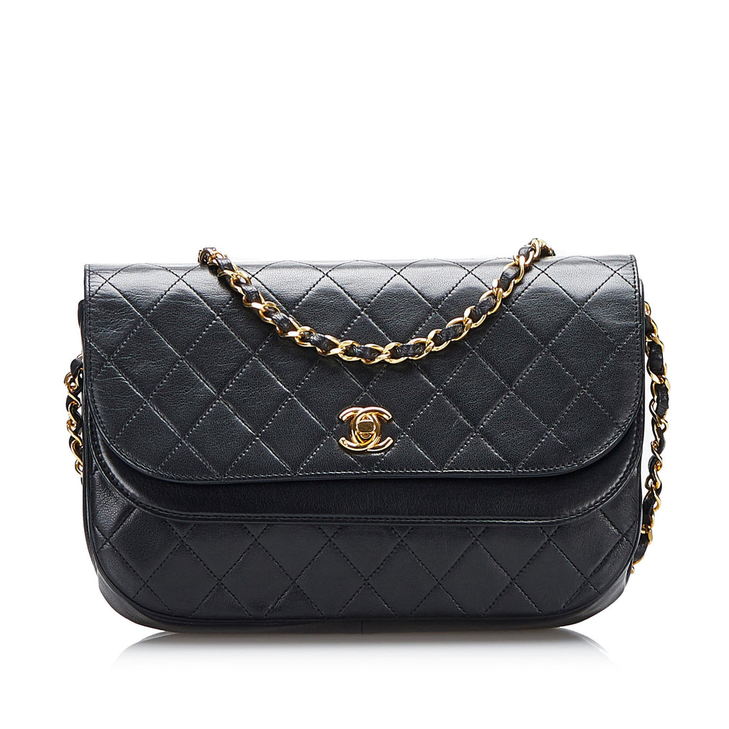 Chanel Lambskin Half Moon Chain Around Shoulder Bag  DESIGNER TAKEAWAY BY  QUEEN OF LUXURY BOUTIQUE INC