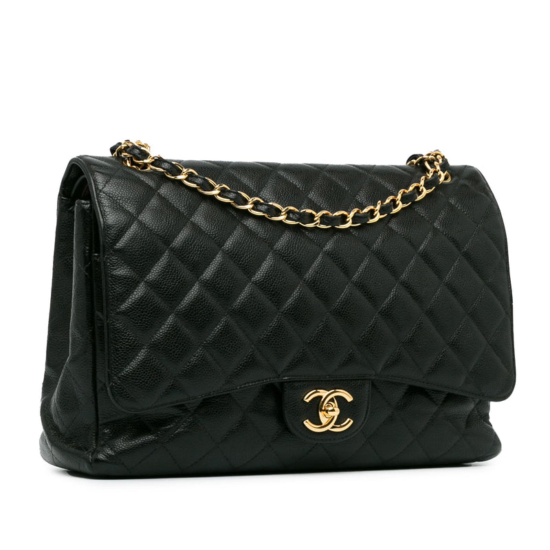 Chanel Maxi Classic Caviar Double Flap (SHG-Nah1rf)