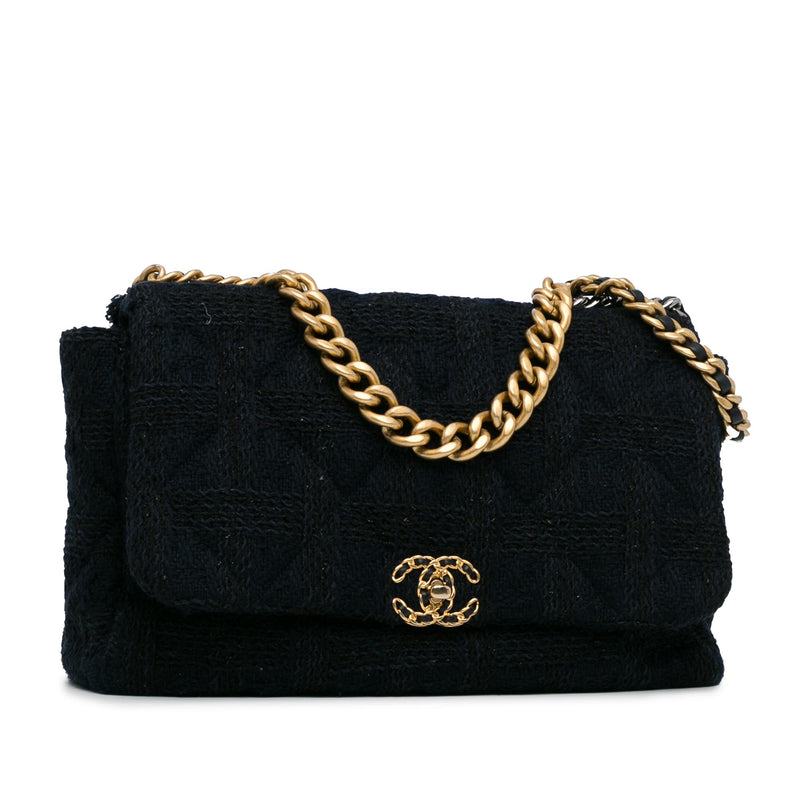 Chanel Maxi Tweed 19 Flap (SHG-r1Febc)