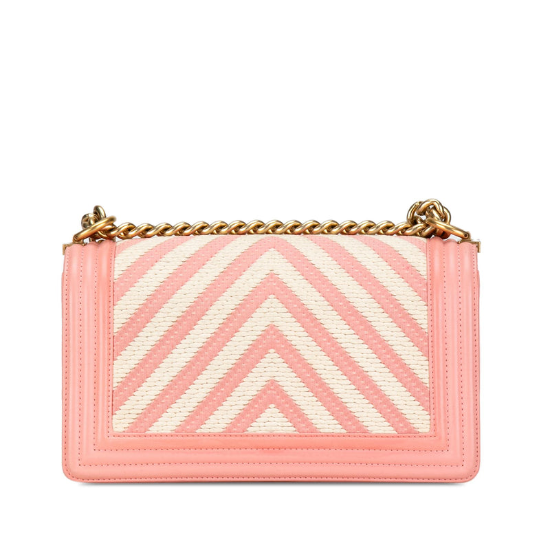 Chanel Medium Braided Chevron Boy Flap (SHG-9hhRjC)