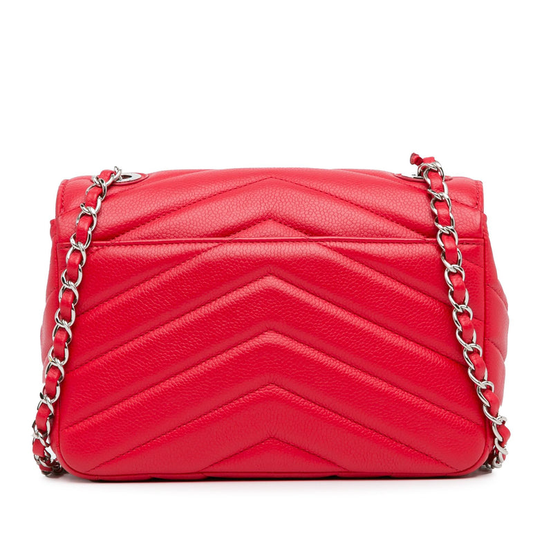 Chanel Medium Caviar Chevron Data Center Envelope Flap (SHG-mBlAJB)