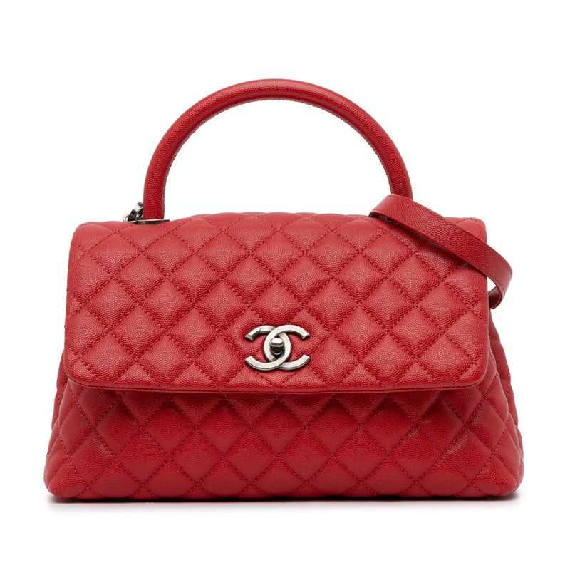 Chanel Medium Caviar Coco Top Handle Bag (SHG-spt5wK)