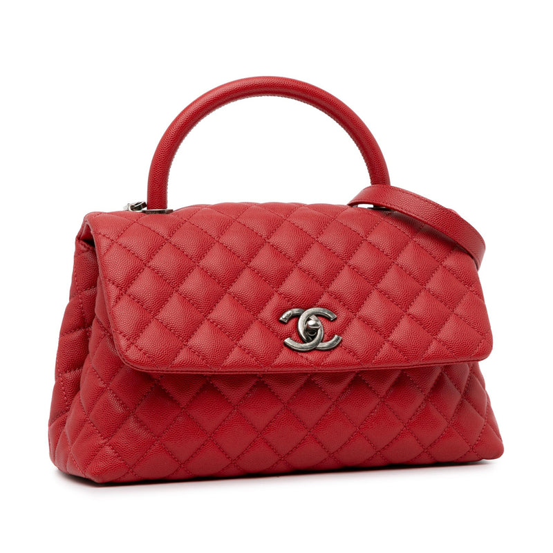 Chanel Medium Caviar Coco Top Handle Bag (SHG-spt5wK)