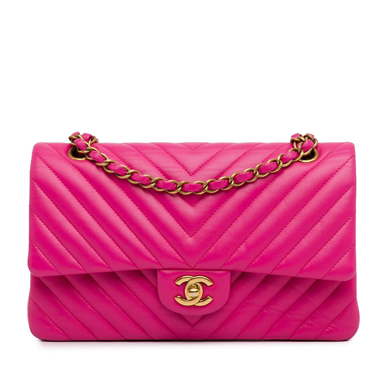 Chanel Medium Chevron Lambskin Double Flap (SHG-472NmH)