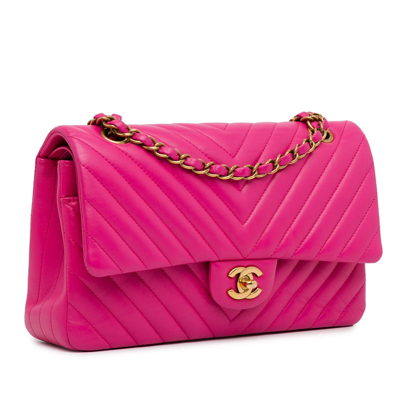 Chanel Medium Chevron Lambskin Double Flap (SHG-472NmH)