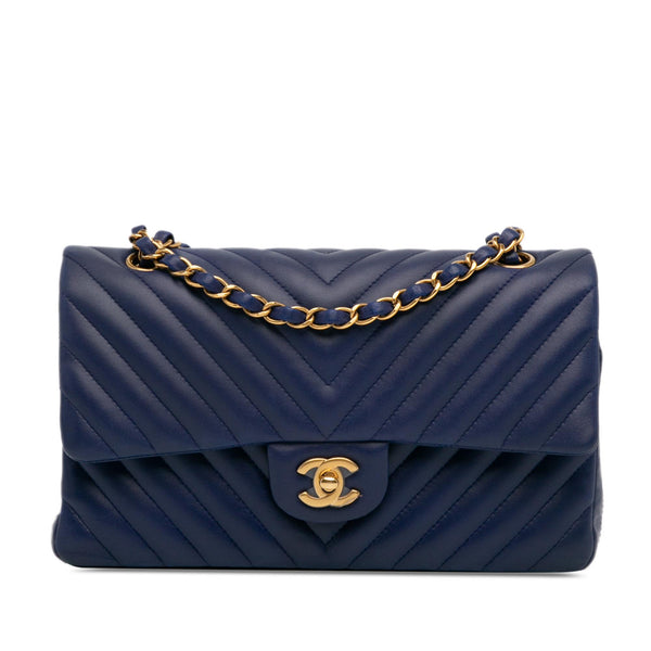 Chanel Medium Classic Chevron Lambskin Double Flap (SHG-HArZHX)