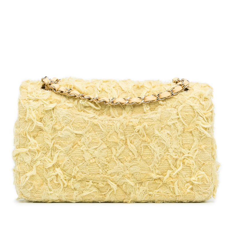 Chanel Medium Classic Fringed Tweed Double Flap (SHG-pwJcE6)