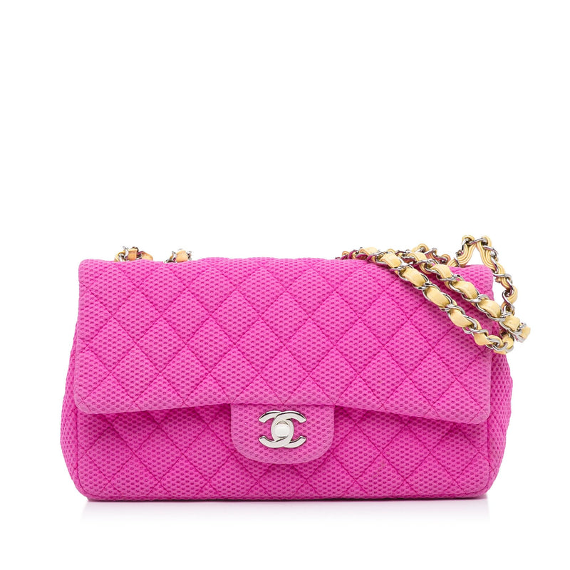 Chanel Medium Classic Jersey Single Flap (SHG-C2De9X)