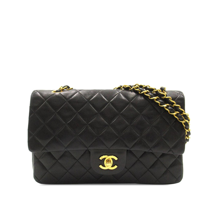 Chanel Medium Classic Lambskin Double Flap (SHG-tJEubT)