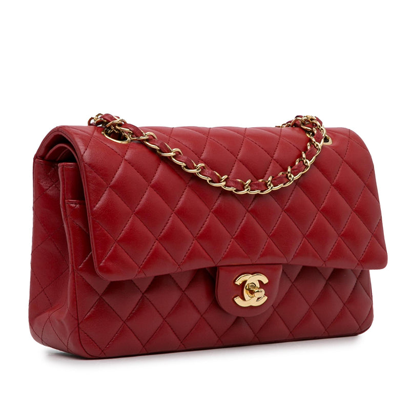 Chanel Medium Classic Lambskin Double Flap (SHG-gYfL1h)