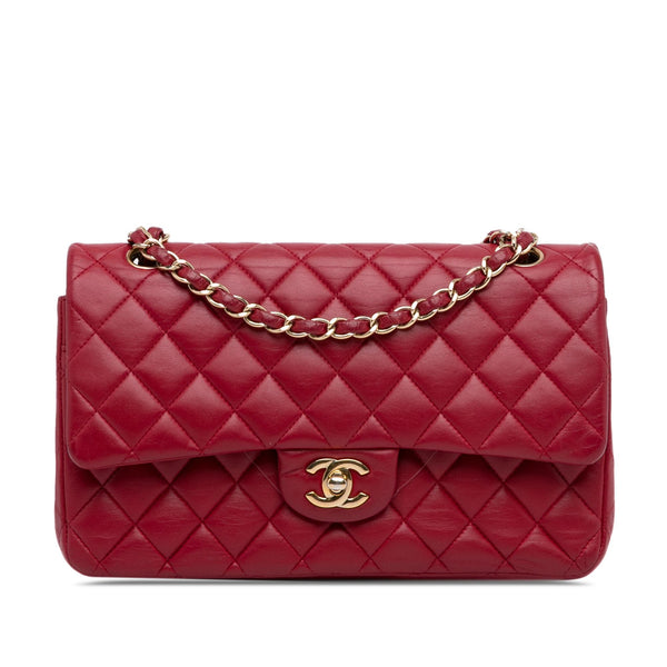 Chanel Medium Classic Lambskin Double Flap (SHG-VyY1OR)