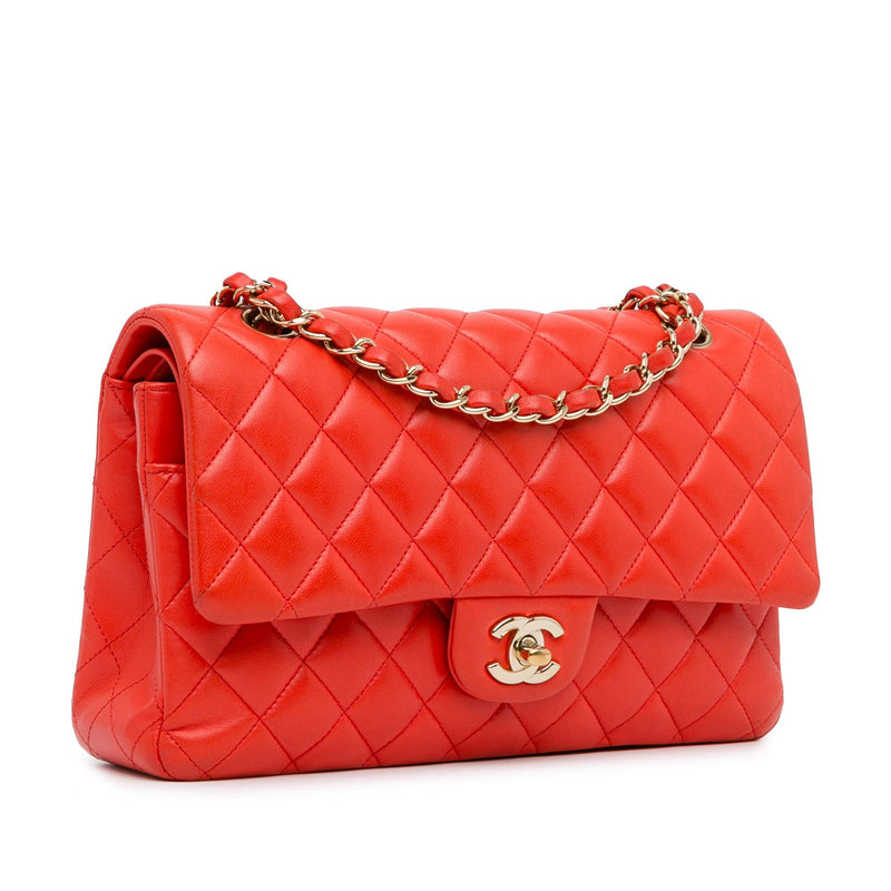 Chanel Medium Classic Lambskin Double Flap (SHG-UVtye4)