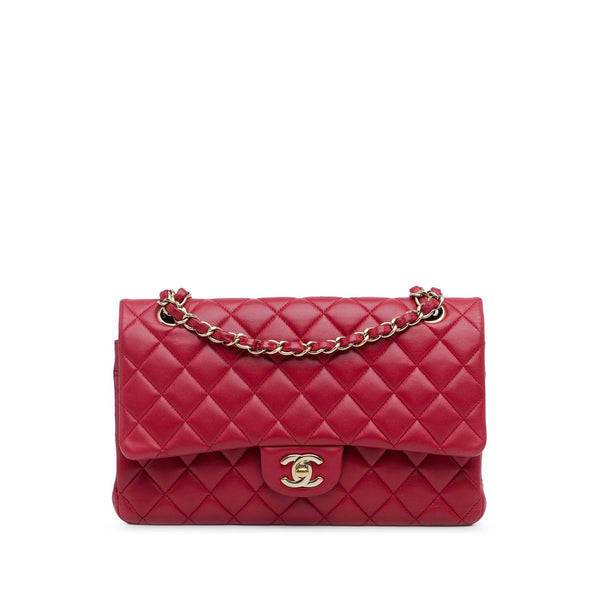 Chanel Medium Classic Lambskin Double Flap (SHG-oRuT74)