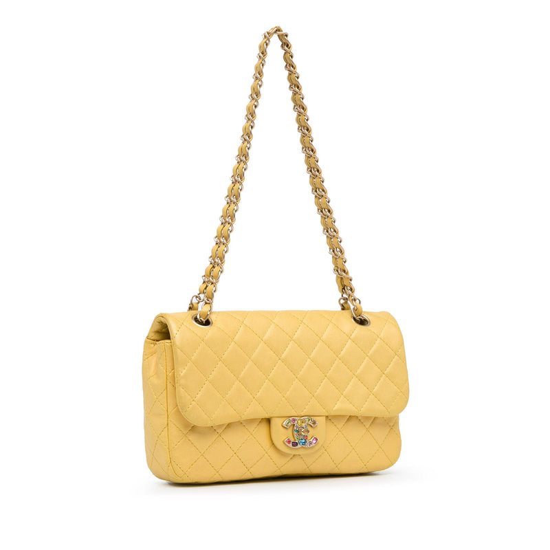 Chanel Medium Classic Lambskin Precious Jewel Single Flap (SHG-lt3YtA)