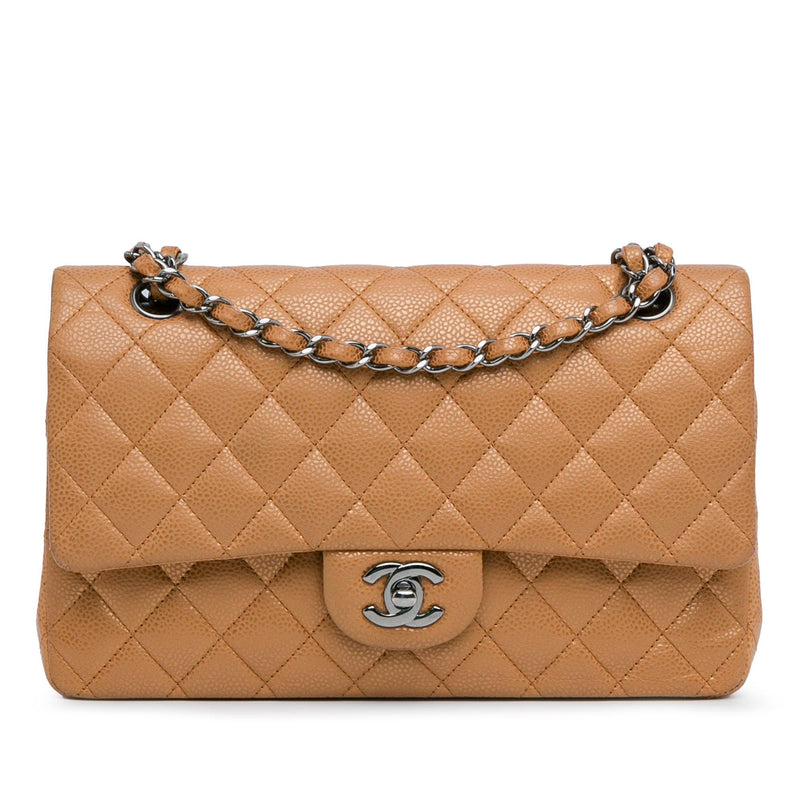 Chanel Medium Classic Metallic Caviar Double Flap (SHG-VjNNbF)