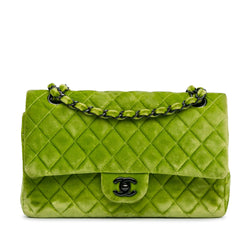 Chanel Medium Classic Velvet Double Flap (SHG-HaMEdW)