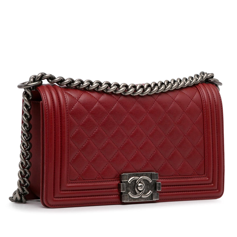 Chanel Medium Lambskin Boy Flap (SHG-a7Taya)