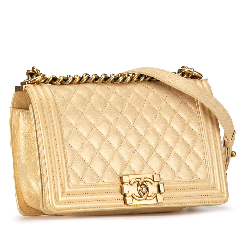 Chanel Medium Lambskin Boy Flap (SHG-DlBlUN)